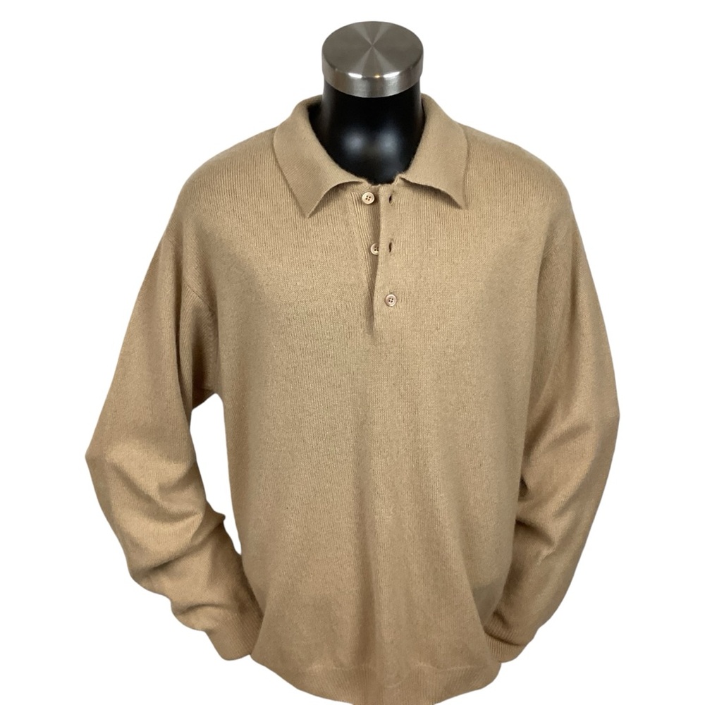 111 State Cashmere Mens XL Sweater Button Placket